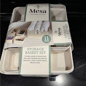 Mesa Inspired Living 11-Piece Storage Basket Set Beige Durable Versatile